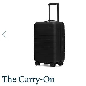 NWT! Away Carry On Suitcase in Matte Black
